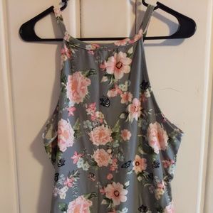 Grey Floral tank